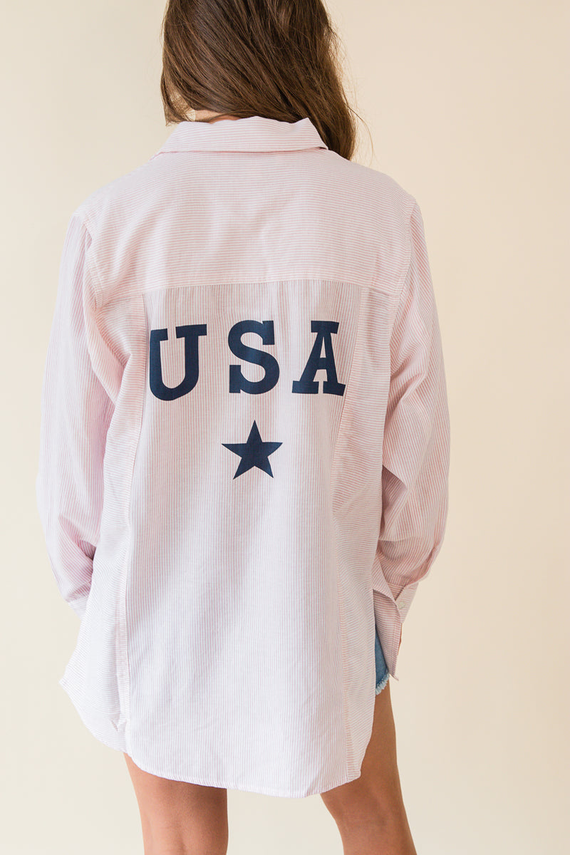 Pinstripe USA Top
