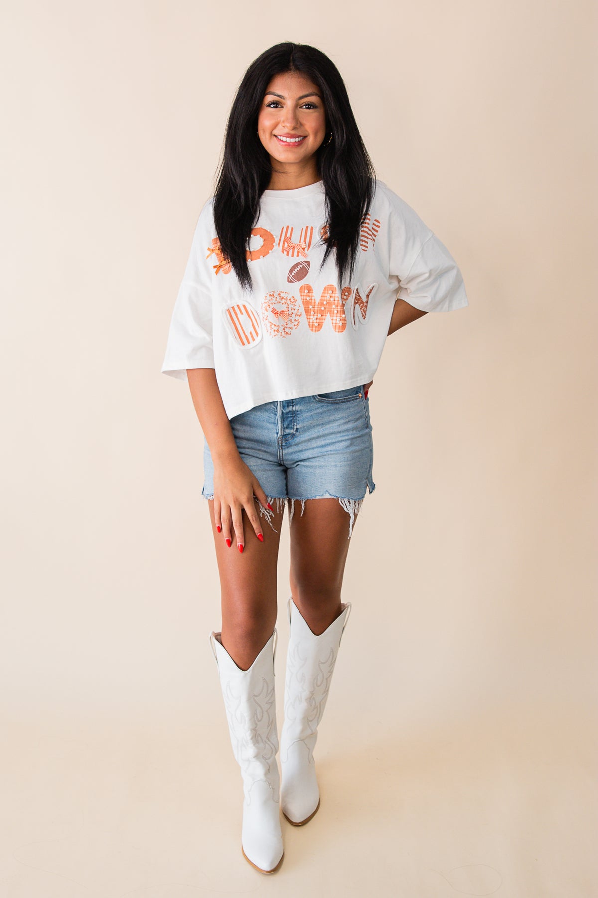 Touch Down Cropped Tee
