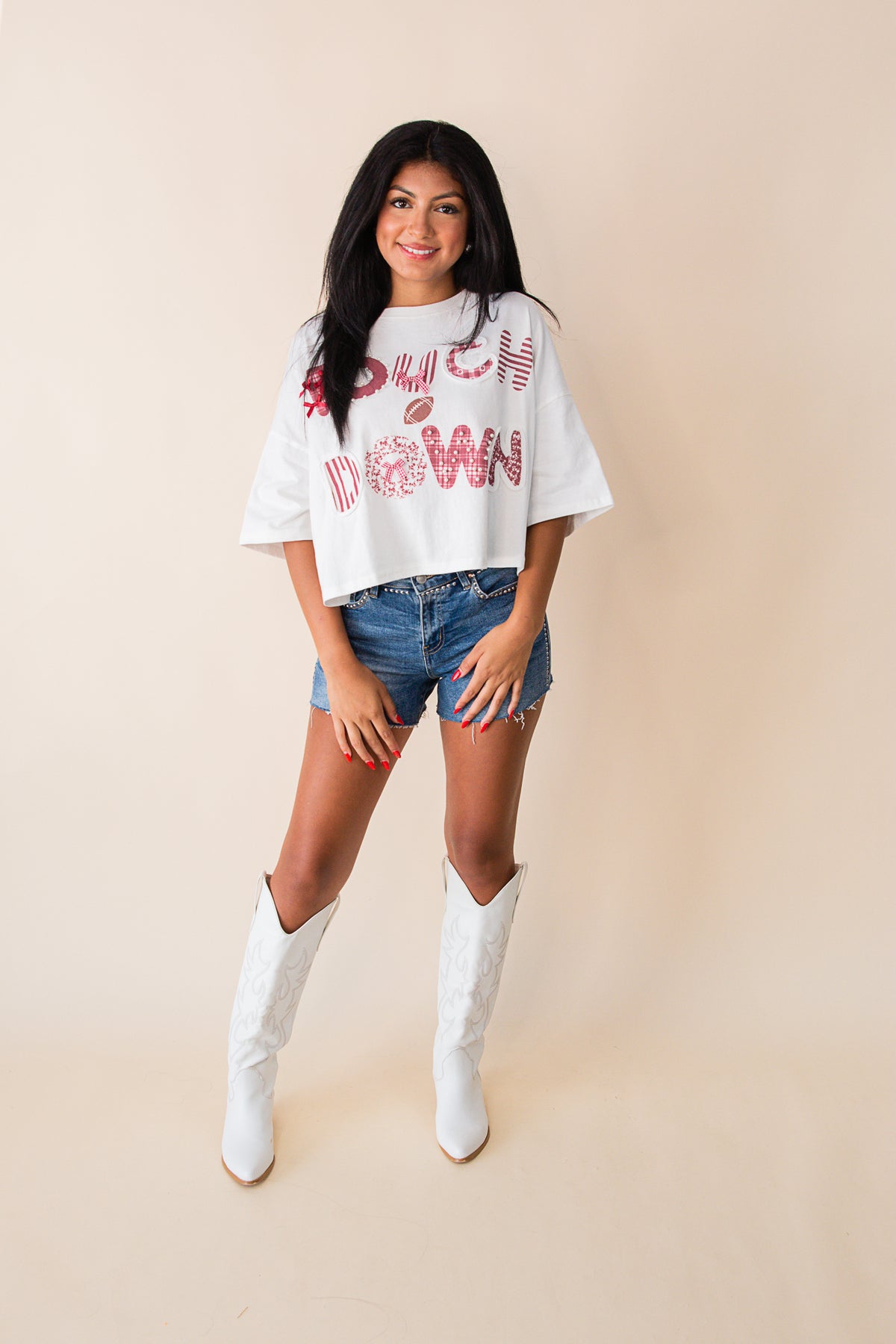 Touch Down Cropped Tee