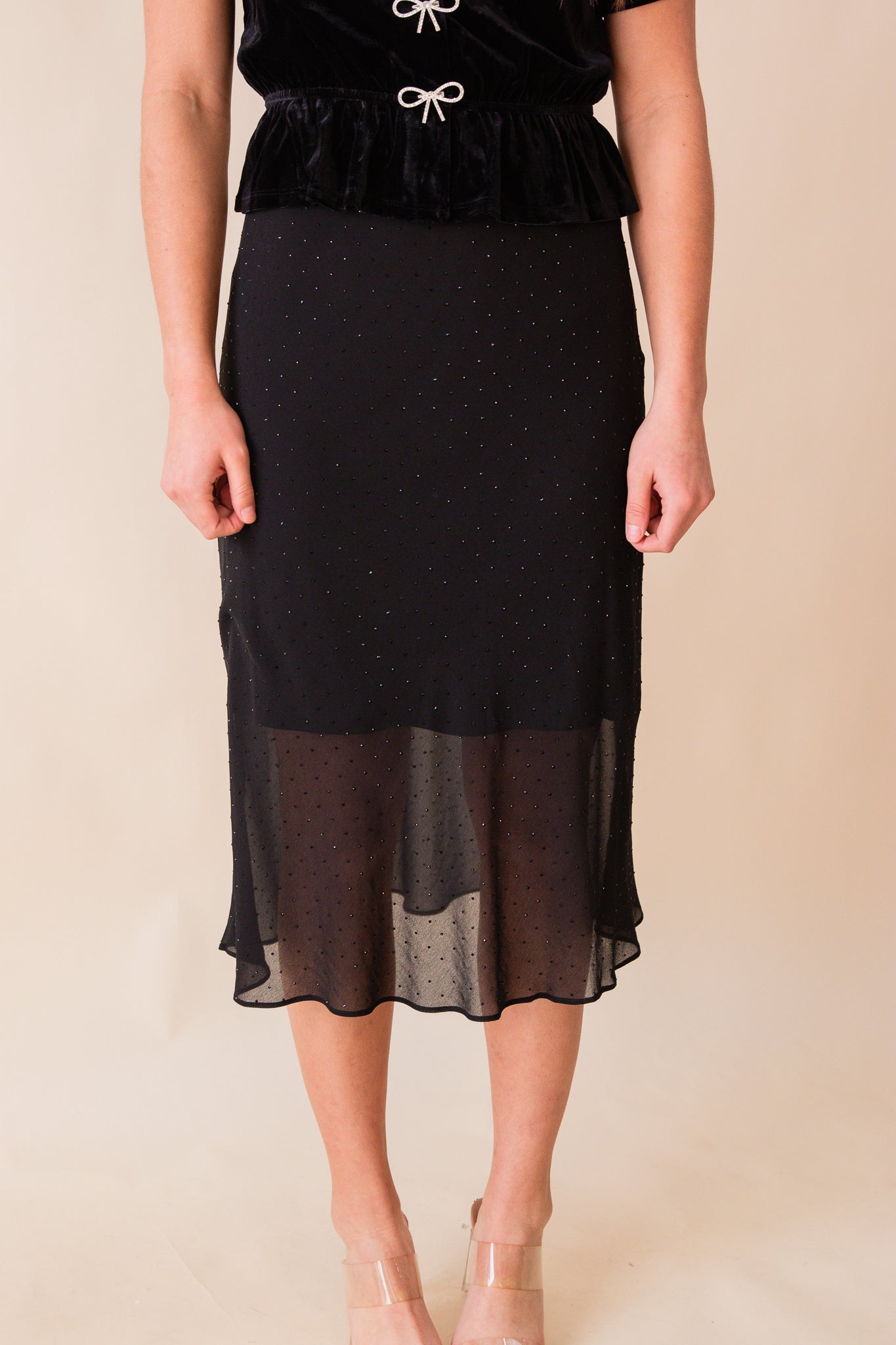 Masa Embellished Rhinestone Midi Skirt – Willow House Boutique