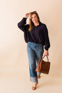 Maya Ruffle Neck Top
