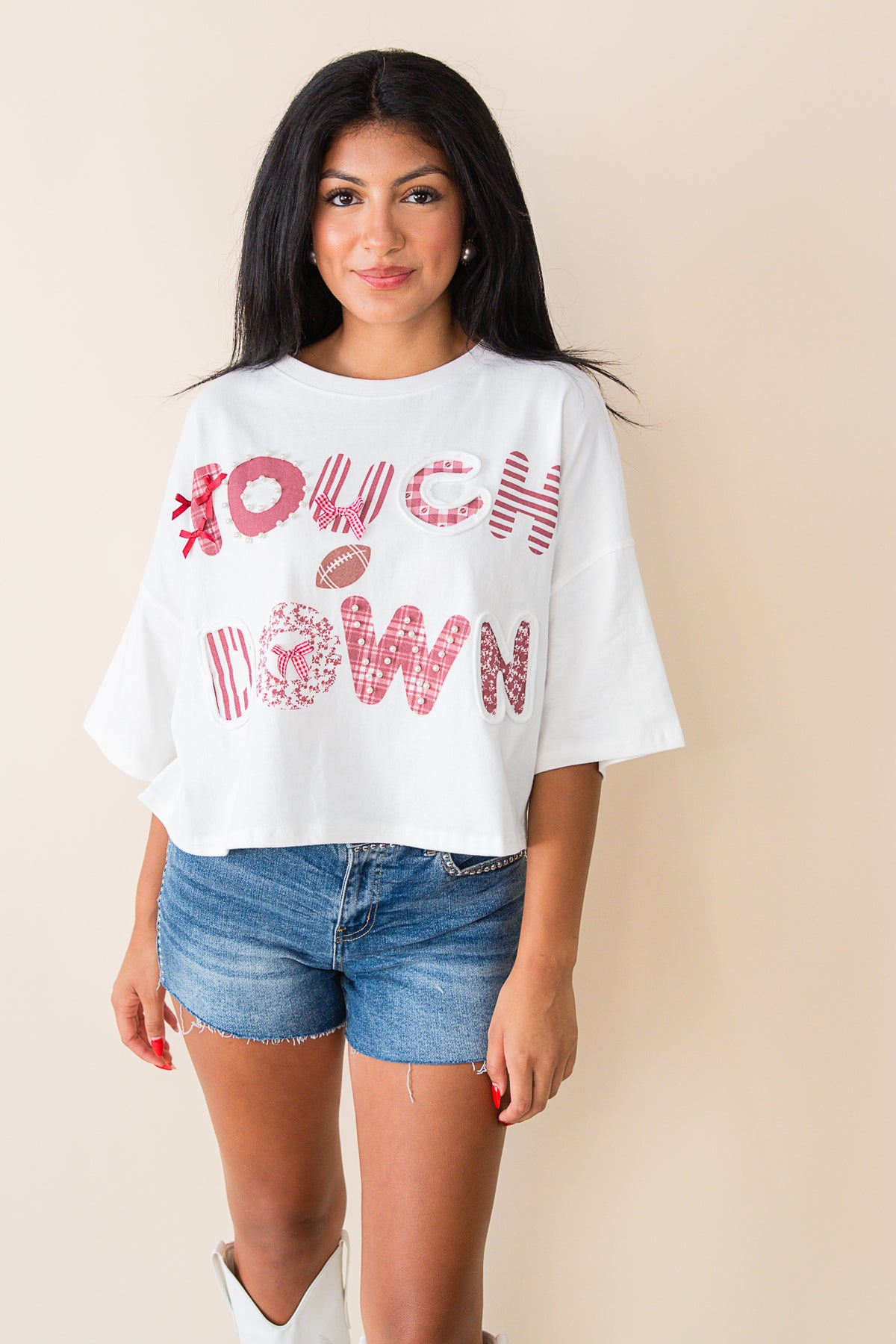 Touch Down Cropped Tee