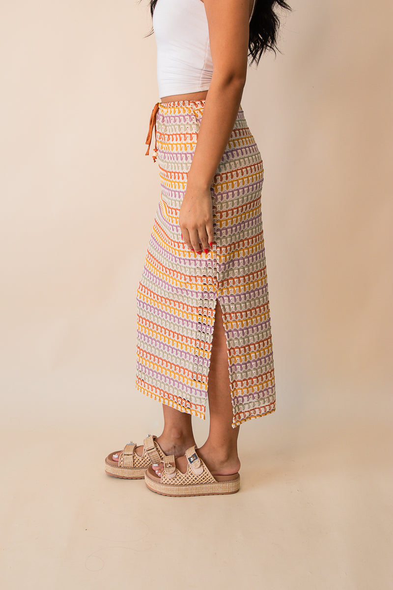 Gilded Sky Midi Skirt