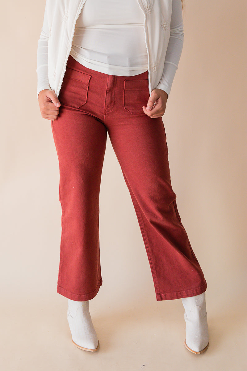Lilly Patch Pocket Wide Leg Jean