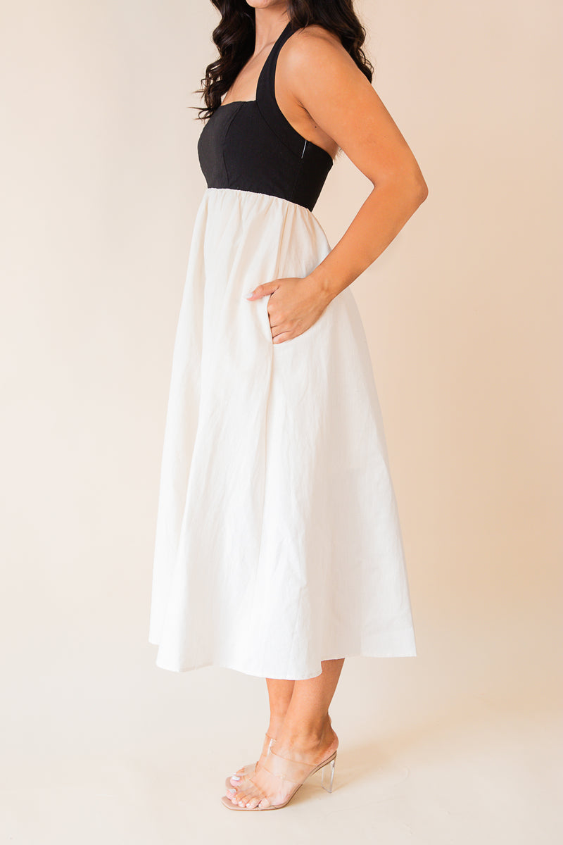 Lilibeth Halter Neck Midi Dress