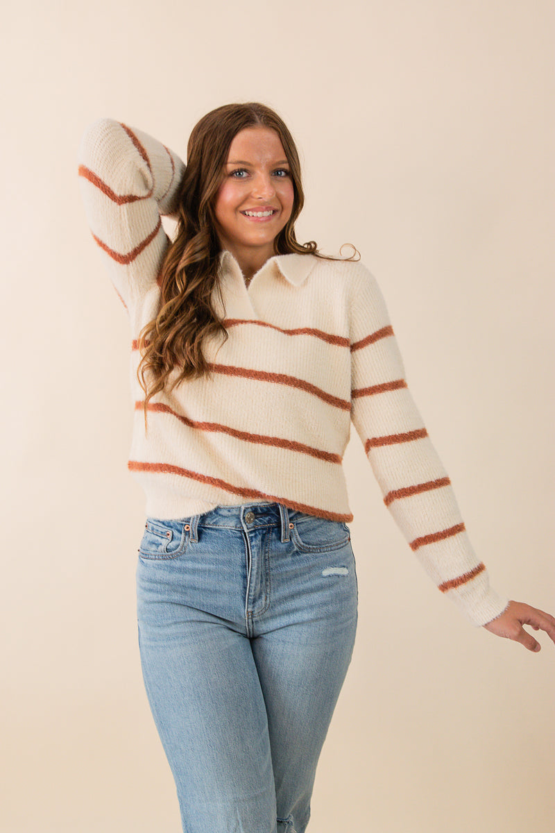 Tova Eyelash Striped Sweater