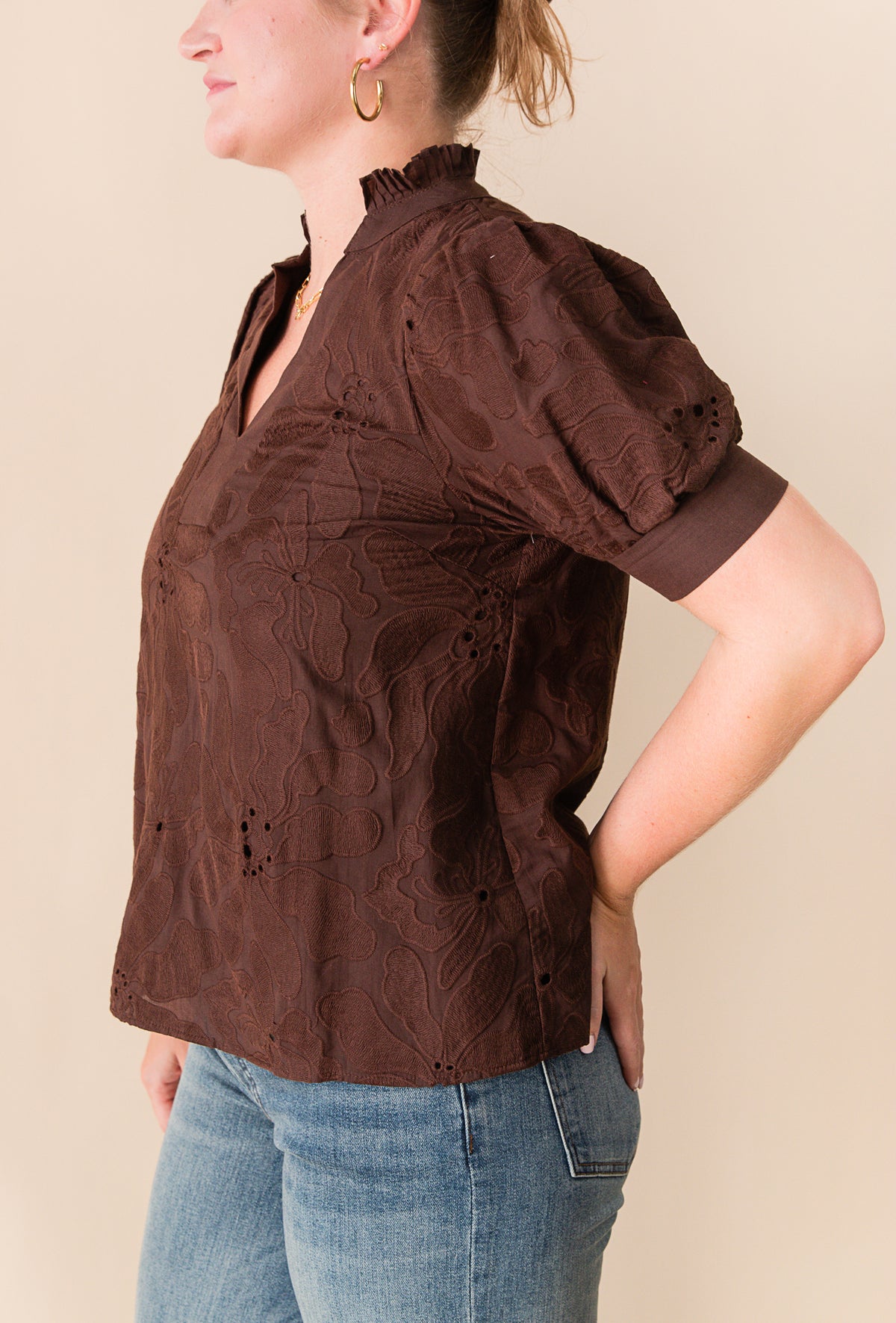 Brunette Bloom Blouse