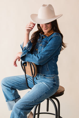 Kerry Cropped Jacket - Raw Hem