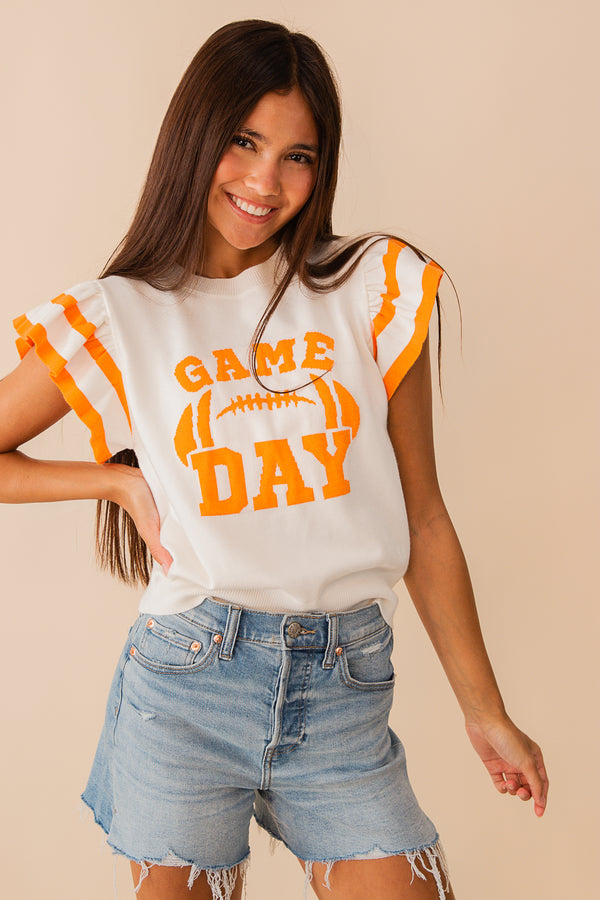 Suit Up Ruffle Top