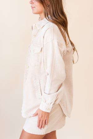 Cayce Double Pocket Corduroy Shirt Jacket