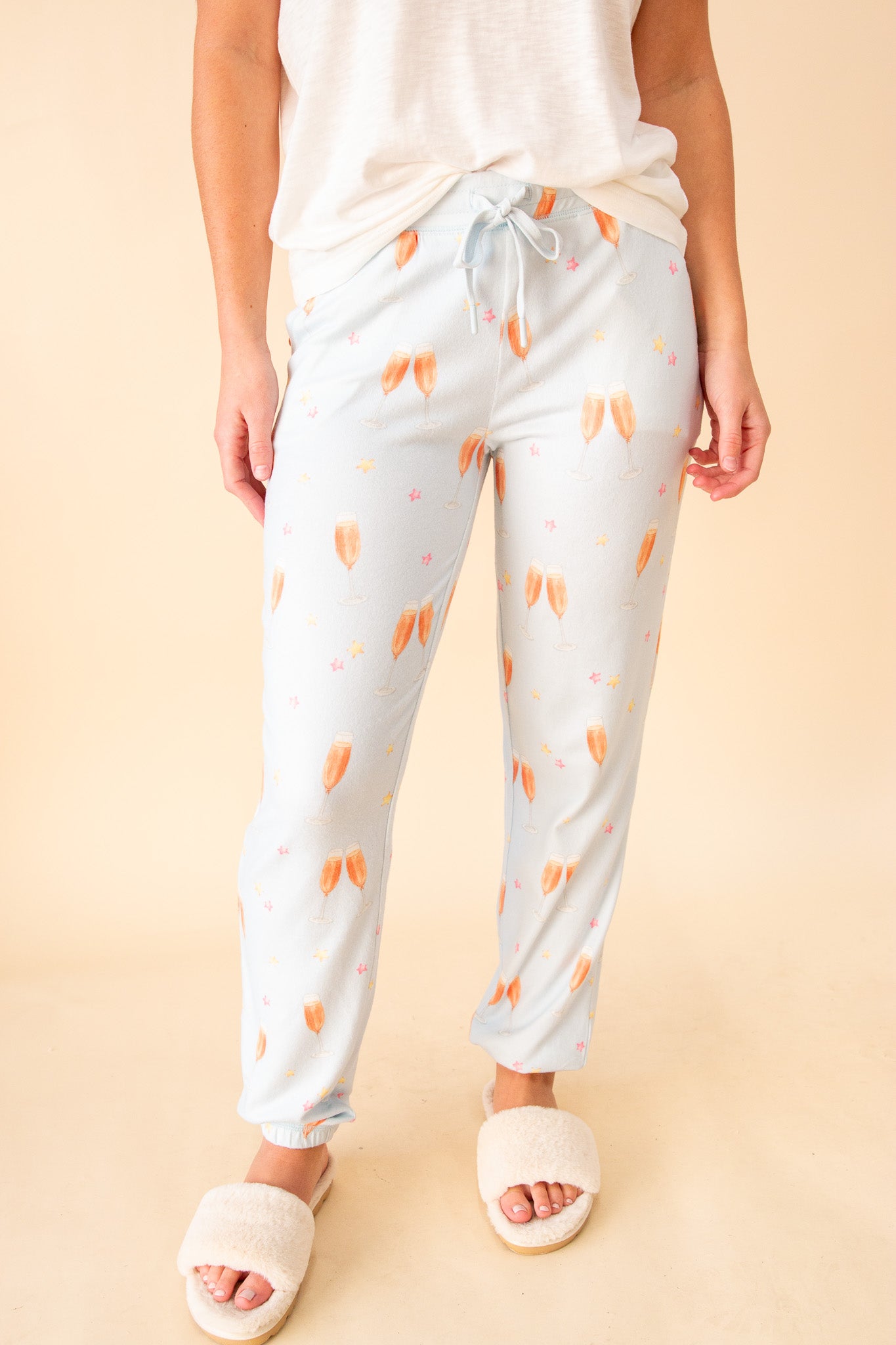 Printed poplin pajama discount pants for women