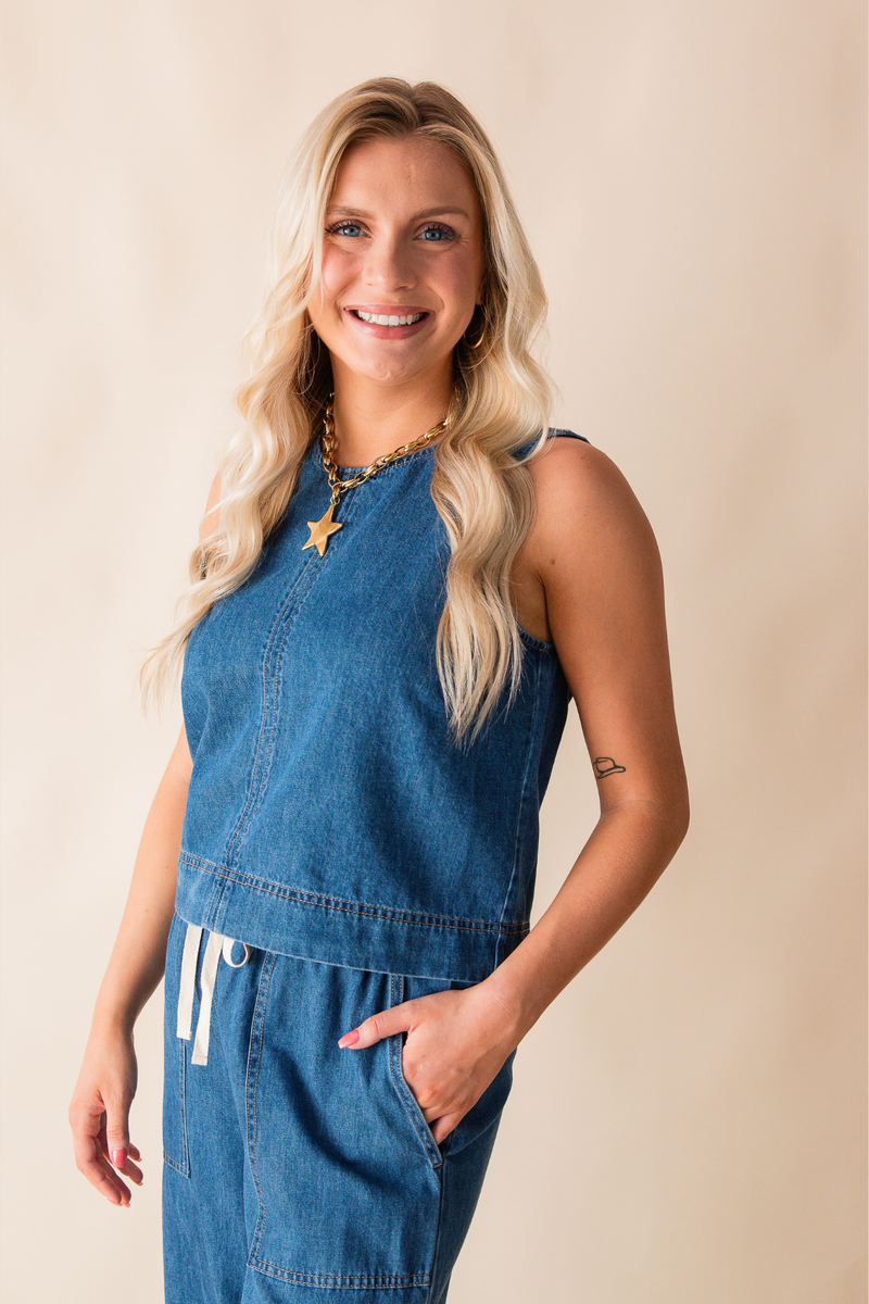 Sun Seeker Denim Tank