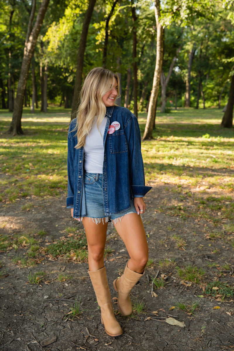 The Oversized Denim Shirt
