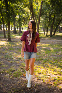 Donna Button Up Top