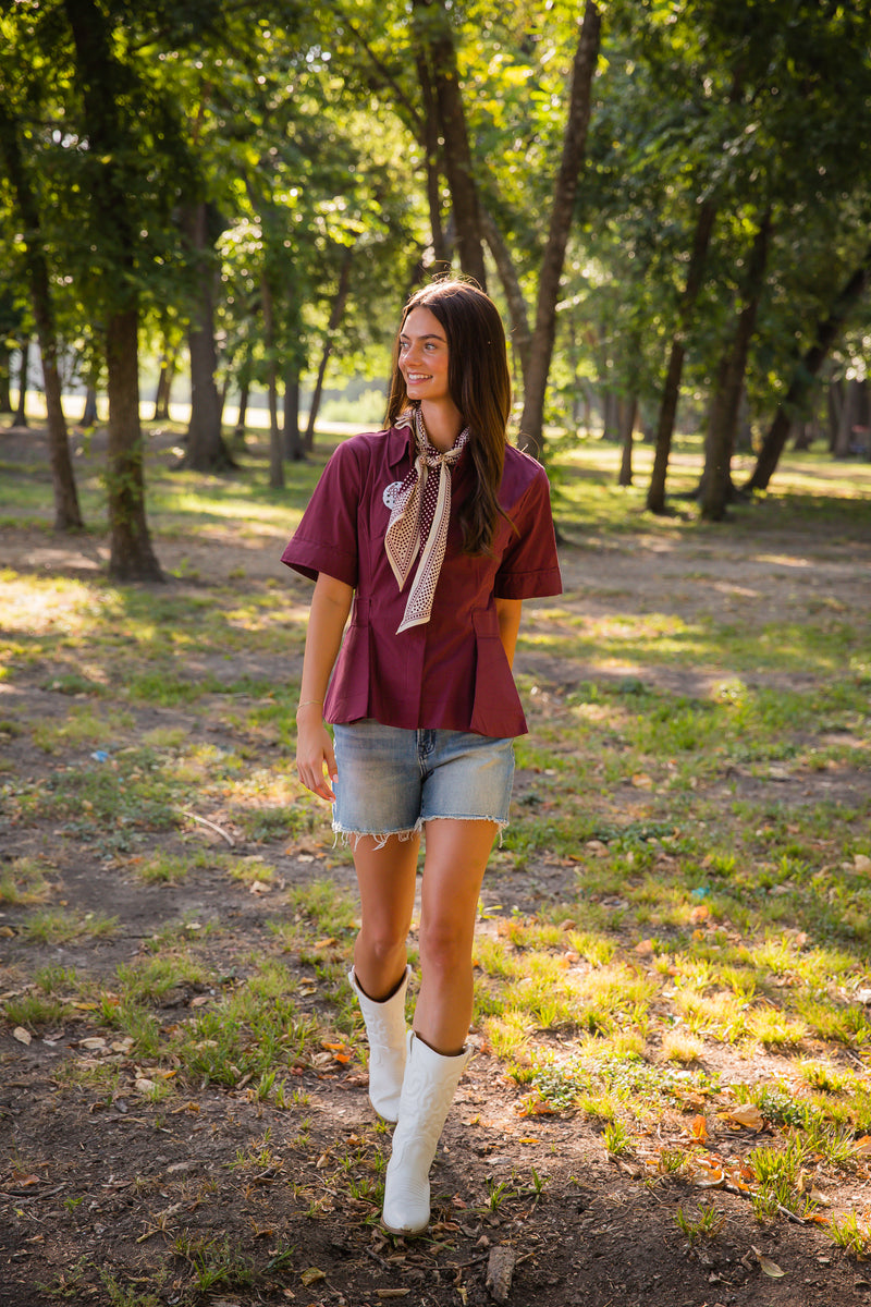 Donna Button Up Top