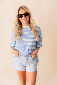 Americana Striped Oversized Tee