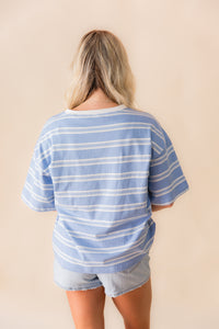 Americana Striped Oversized Tee