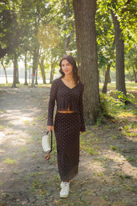 Amara Polka Dot Mesh Top