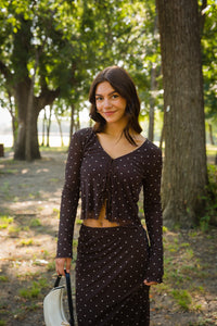 Amara Polka Dot Mesh Top