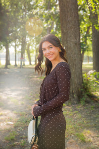 Amara Polka Dot Mesh Top