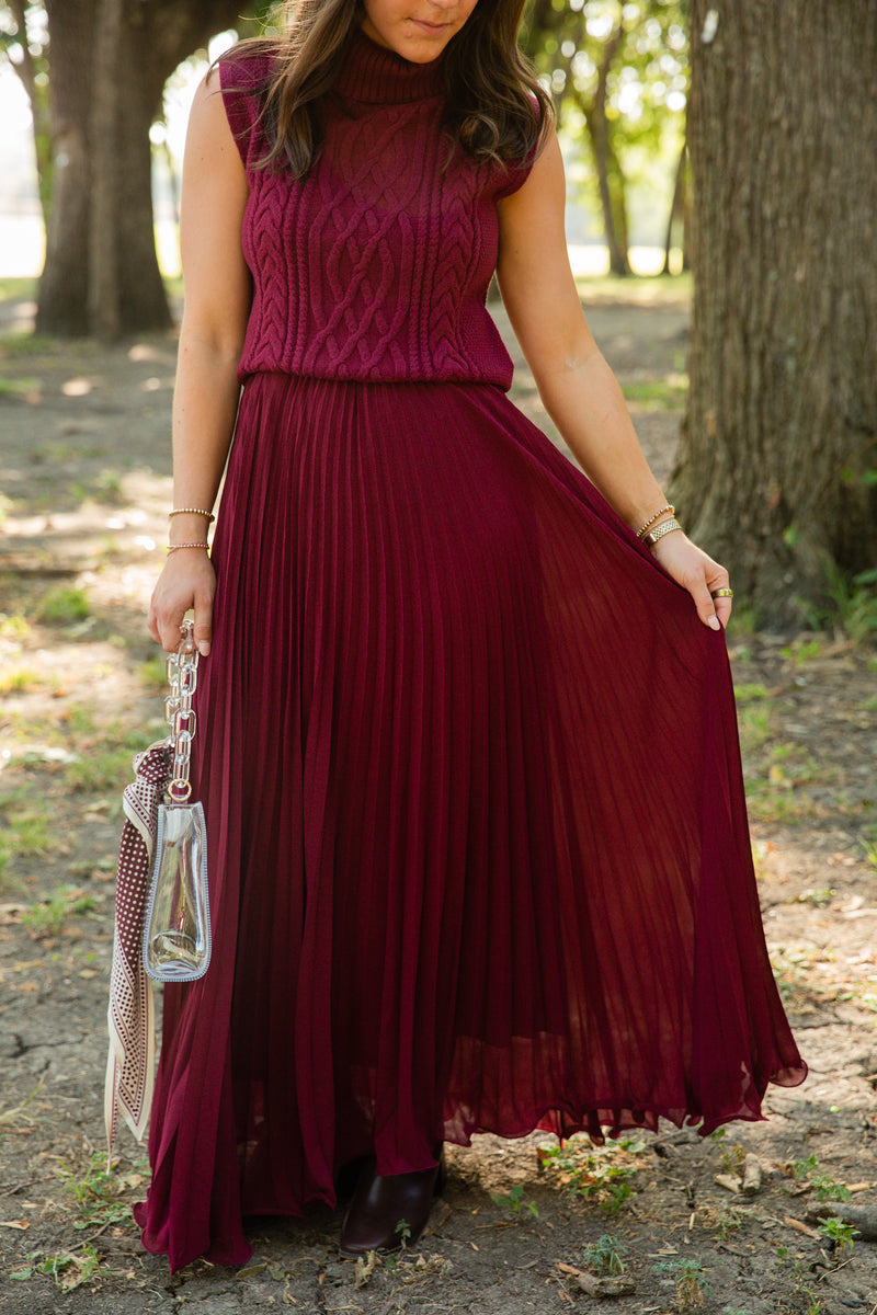 Janet Pleated Maxi Skirt