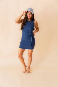 Mattie Jersey Denim Mini Dress