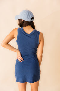 Mattie Jersey Denim Mini Dress
