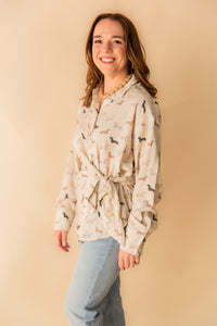Tisha Side Tie Blouse