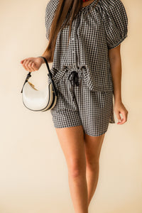 Avery Gingham Drawstring Short
