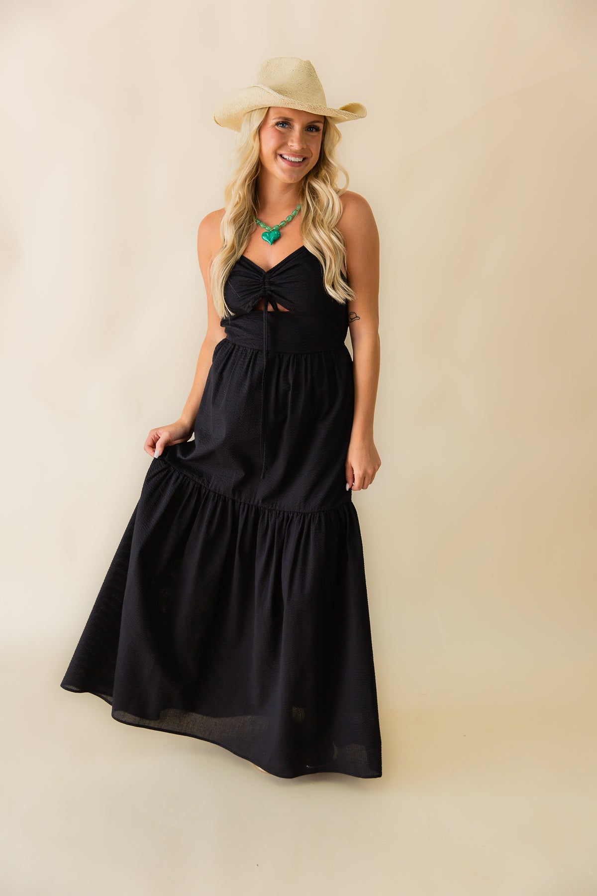 Terra Ruched Maxi Dress