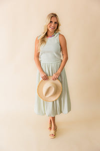 See Me Stripe Pleated Top