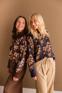 Twice the Love Half Zip Sweater