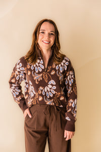 Twice the Love Half Zip Sweater