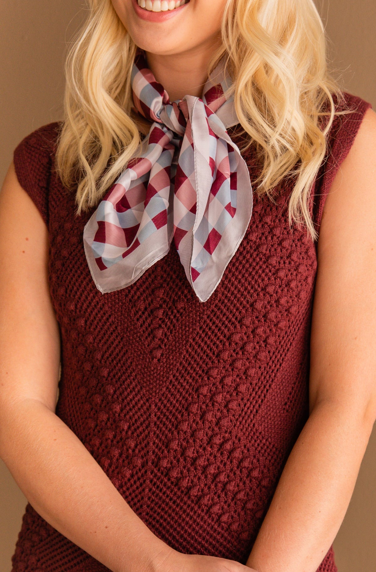 Van Der Woodsen Scarf Grey/Plum