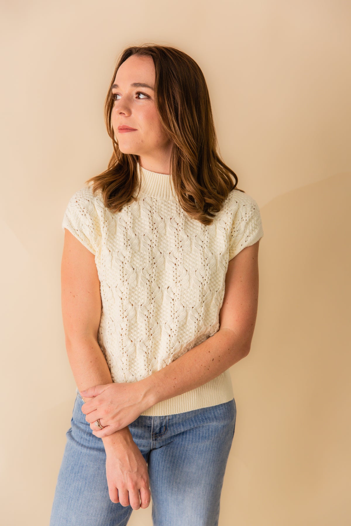 Tati Cable Knit S/S Sweater
