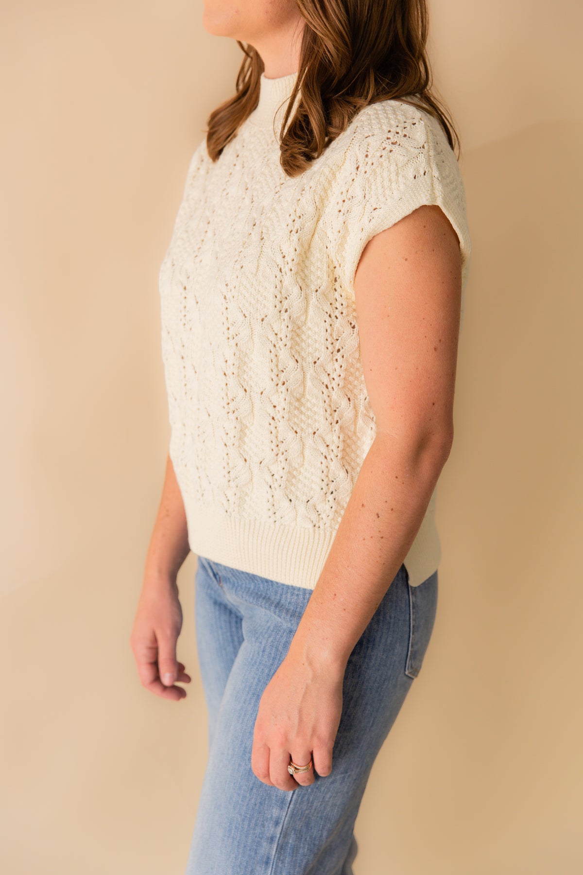Tati Cable Knit S/S Sweater