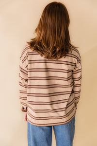 Oversized Striped Rugby Pullover