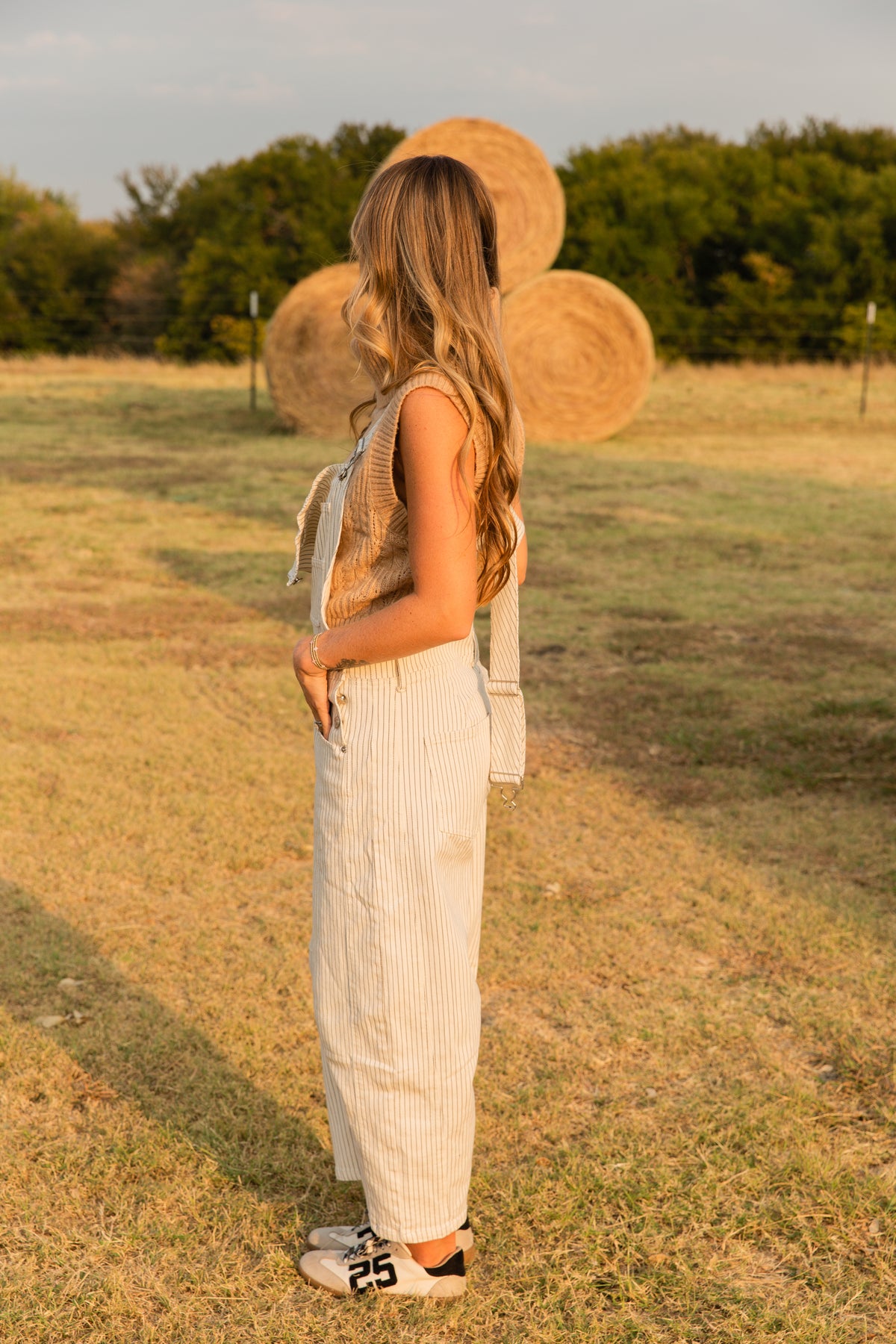 Helen Striped Overalls