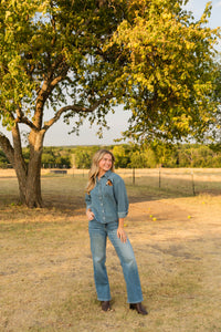 Corinna Horse Button Up