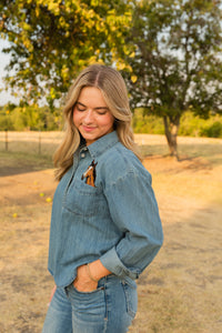 Corinna Horse Button Up
