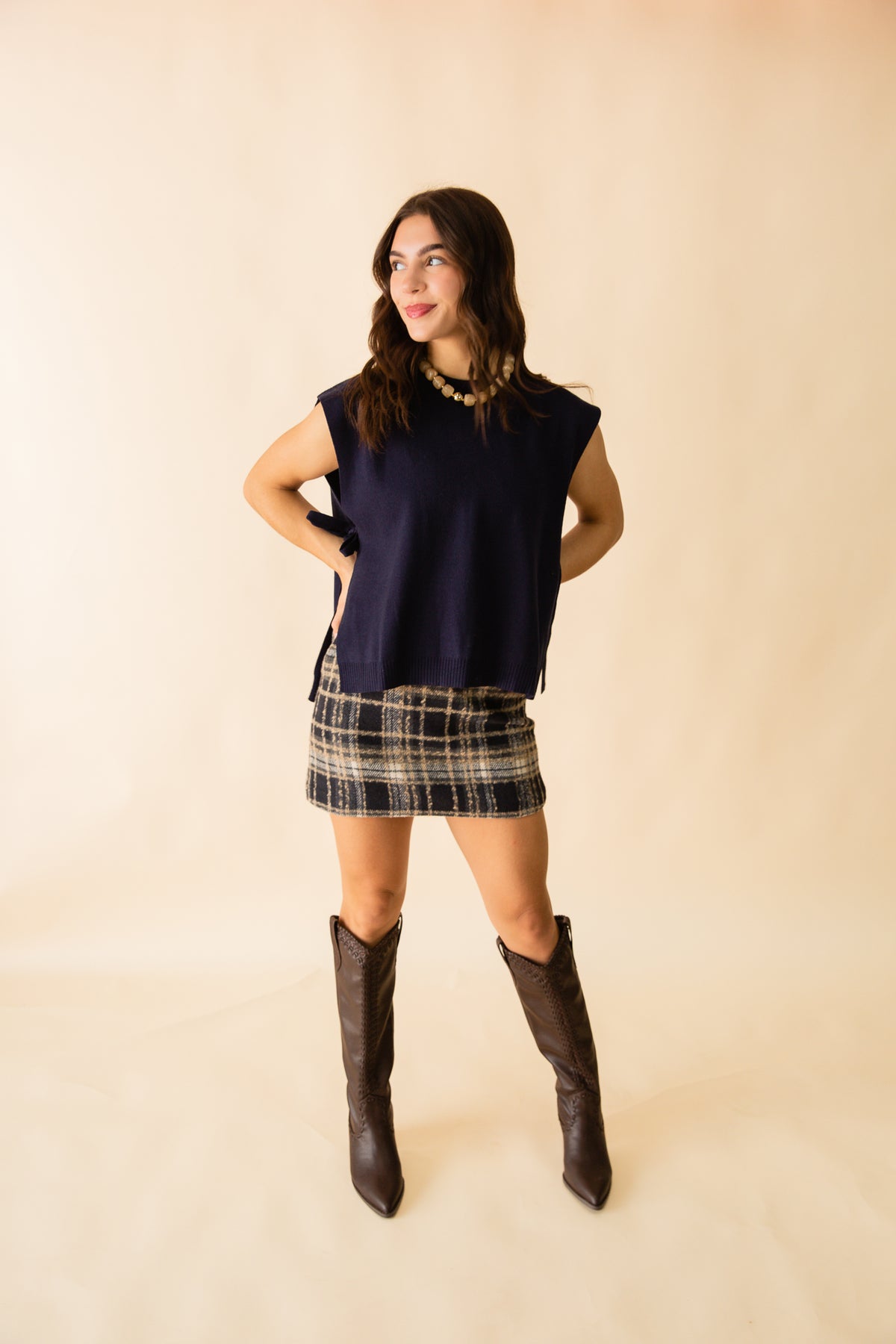 Elise Plaid Mini Skirt