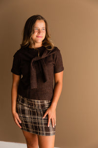 Remi S/S Scarf Overlay Top