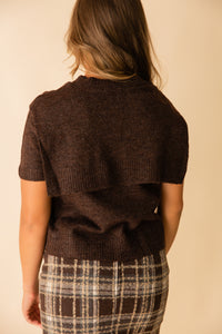 Remi S/S Scarf Overlay Top