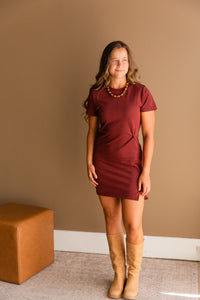 Elle Cotton Front Twist Mini Dress