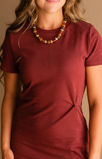 Panama Chunky Necklace Brown
