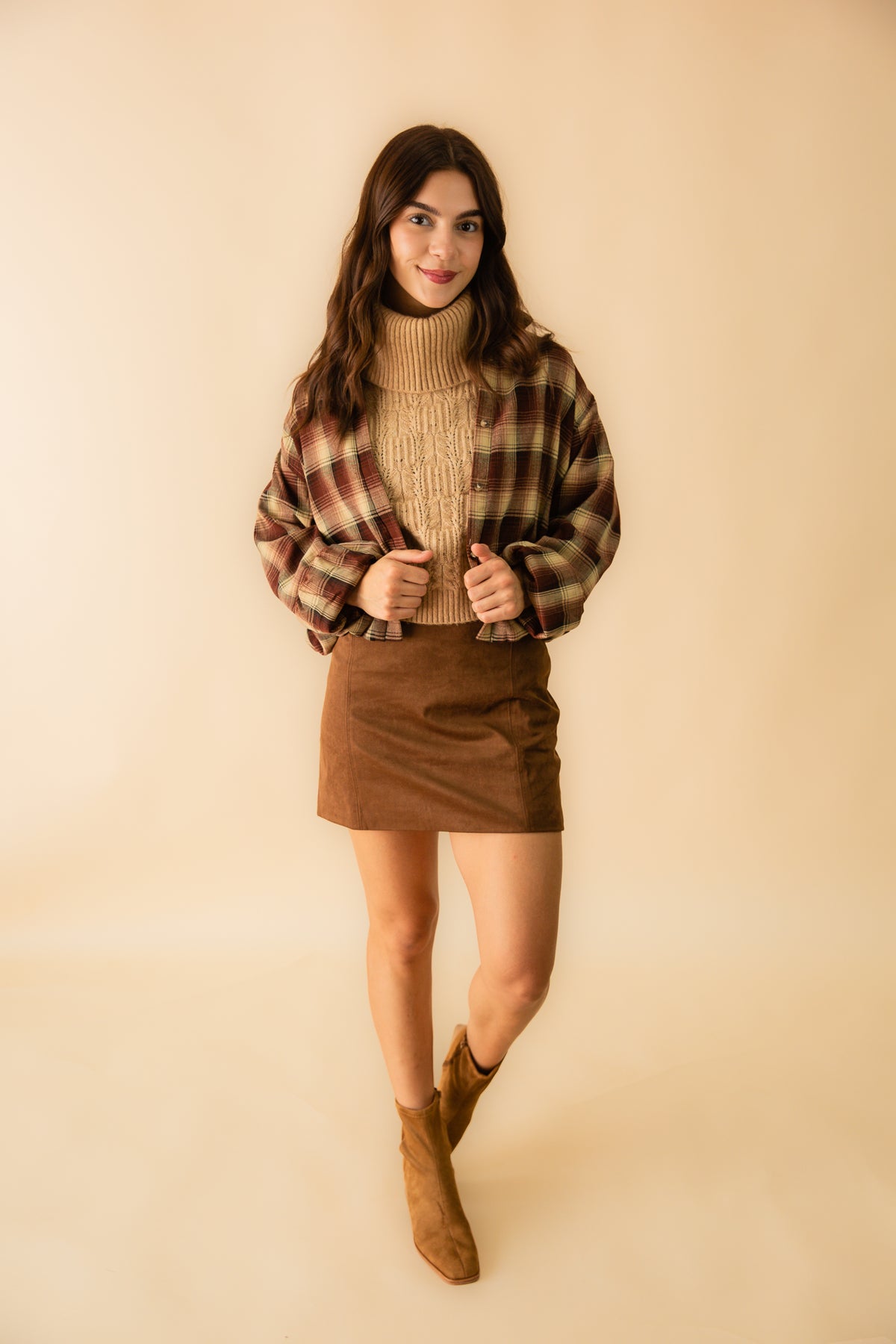 Tory Plaid Bubble Hem Shirt