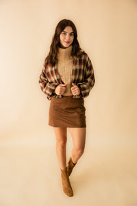 Kaia Suede Mini Skirt