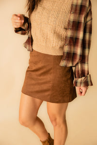 Kaia Suede Mini Skirt