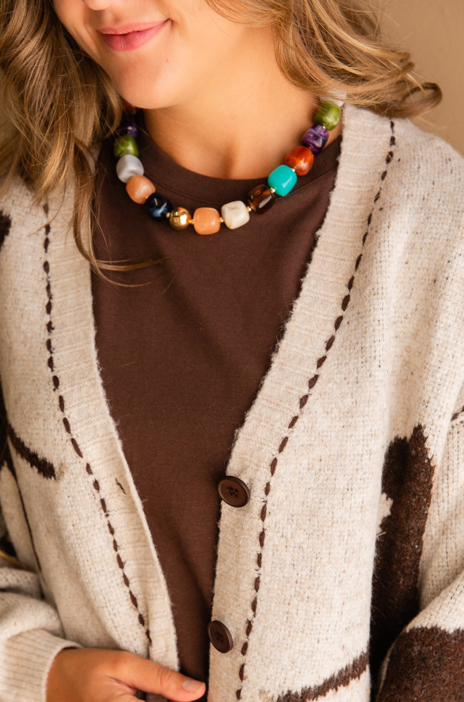 Zara Chunky Necklace Multi