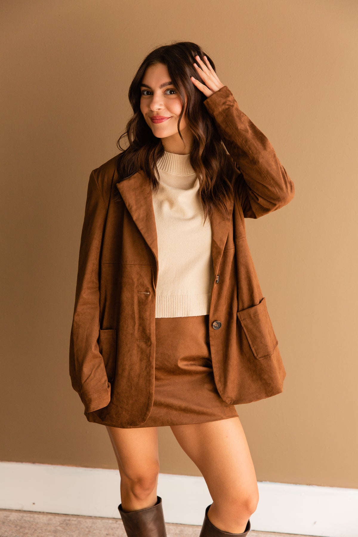 Kaia Suede Mini Skirt